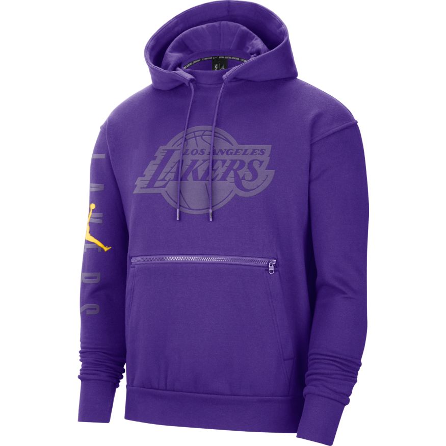 504 - Jordan NBA Los Angeles Lakers Fleece Men's Hoodie Purple