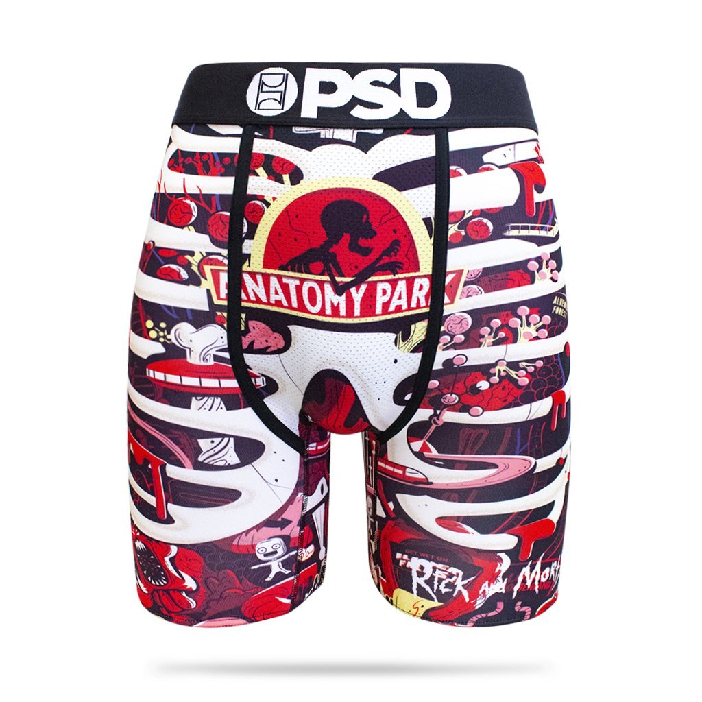 PSD Underwear Rick and Morty Santa Men's Boxer Briefs Large Red