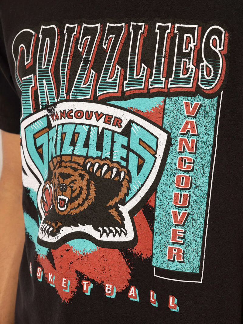Women's Mitchell & Ness White Vancouver Grizzlies Ringer T-Shirt