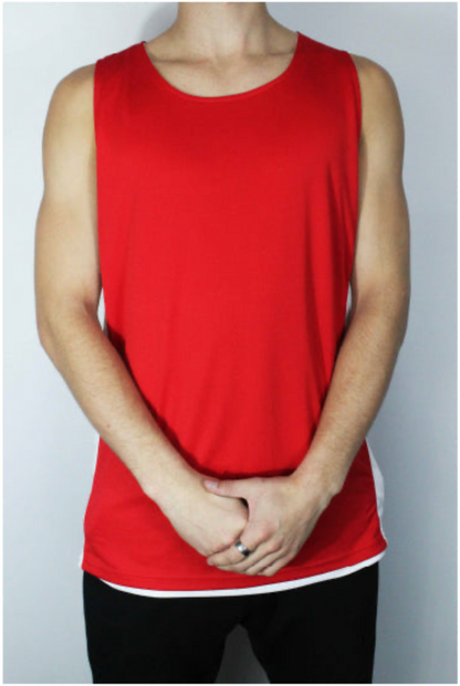 iathletic Training Reversible Singlet - Red/White