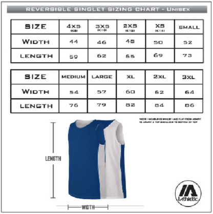 iathletic Training Reversible Singlet - Bkack/White