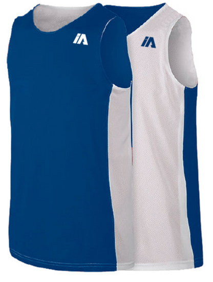 iathletic Training Reversible Singlet - Royal/White