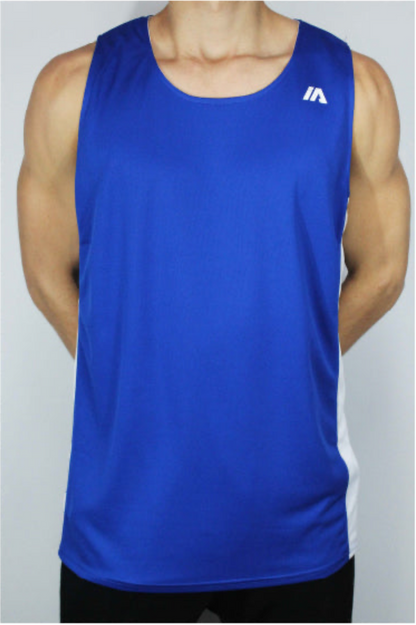 iathletic Training Reversible Singlet - Royal/White