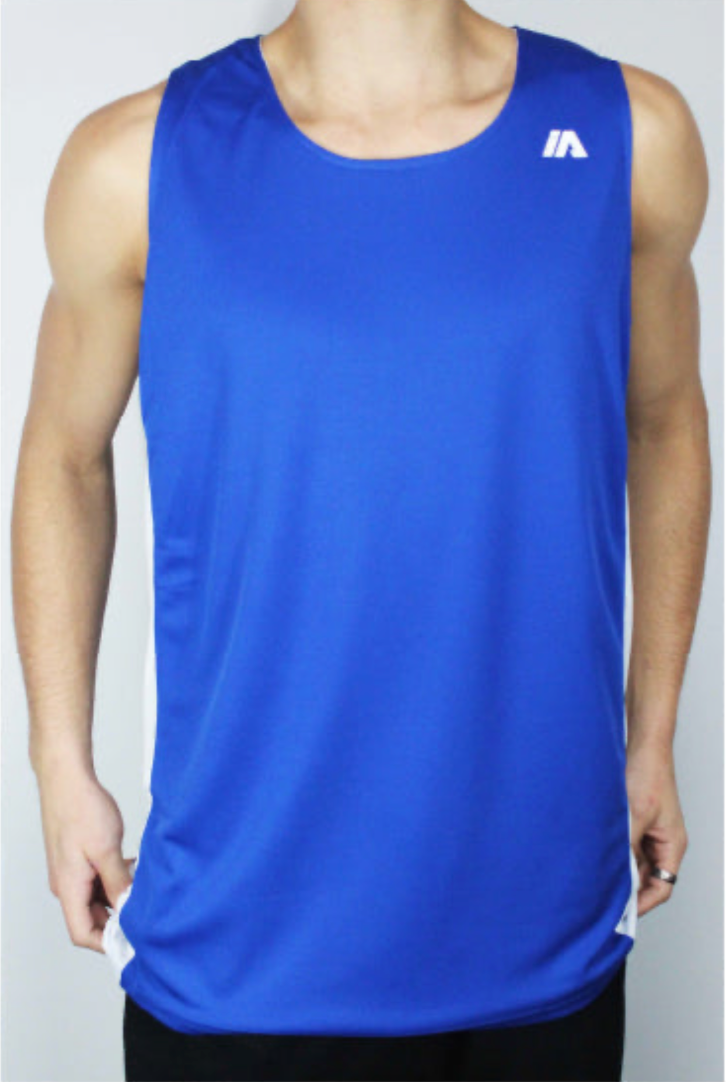 iathletic Training Reversible Singlet - Royal/White