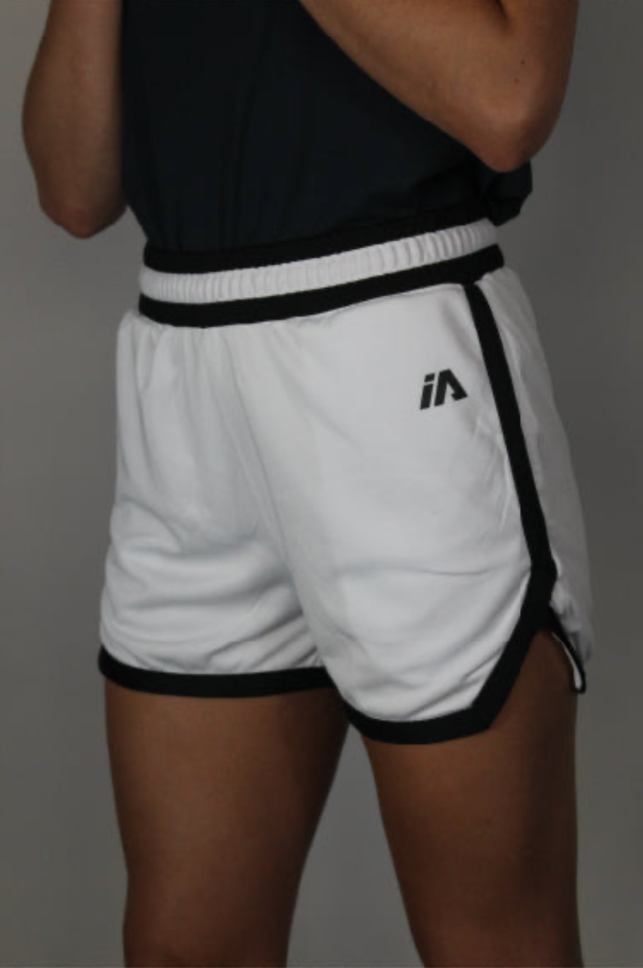 iathletic Casual Pocket Shorts Womens - White/Black