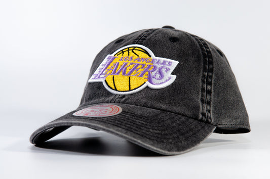 L.A LAKERS VINTAGE THREAD DAD HAT - BLACK