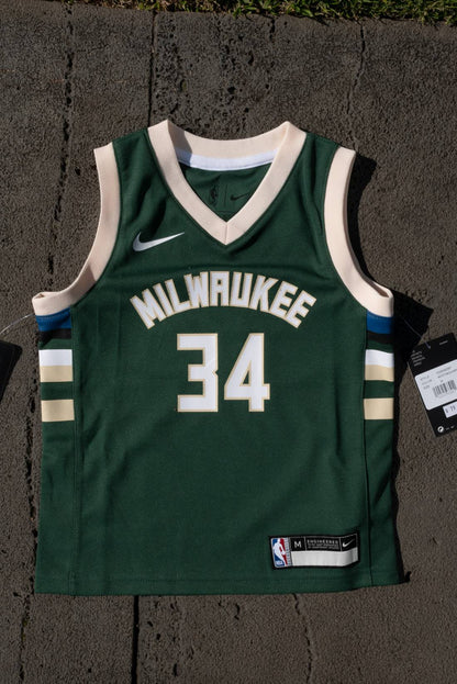 Milwaukee Bucks Kids Swingman Antetokounmpo Icon Jersey