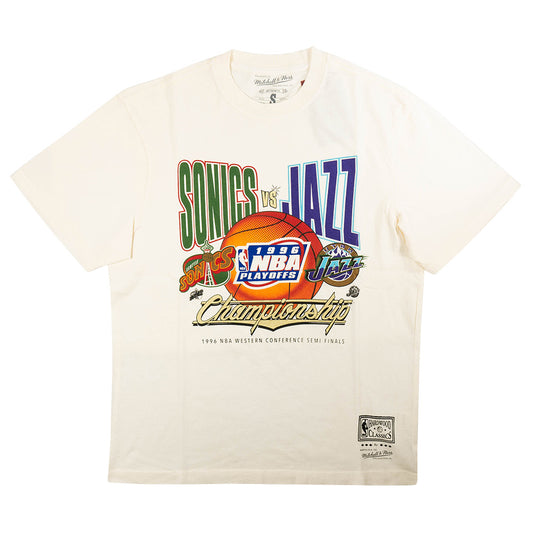 Mitchell & Ness Road To The Final NBA Tee - Sonics v Jazz 1996